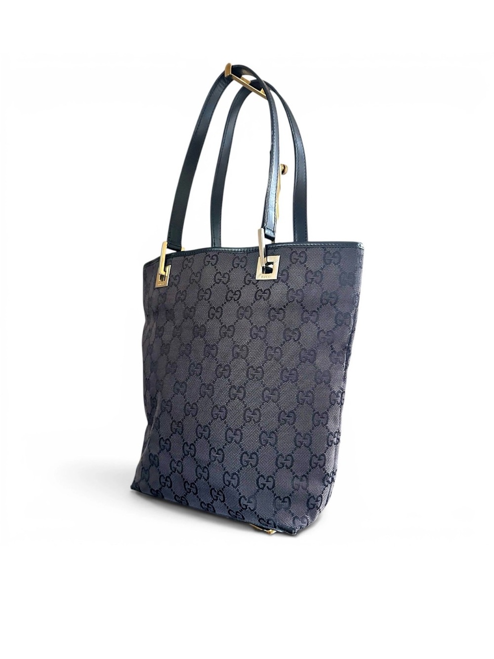 Gucci Black GG Monogram Canvas Tote